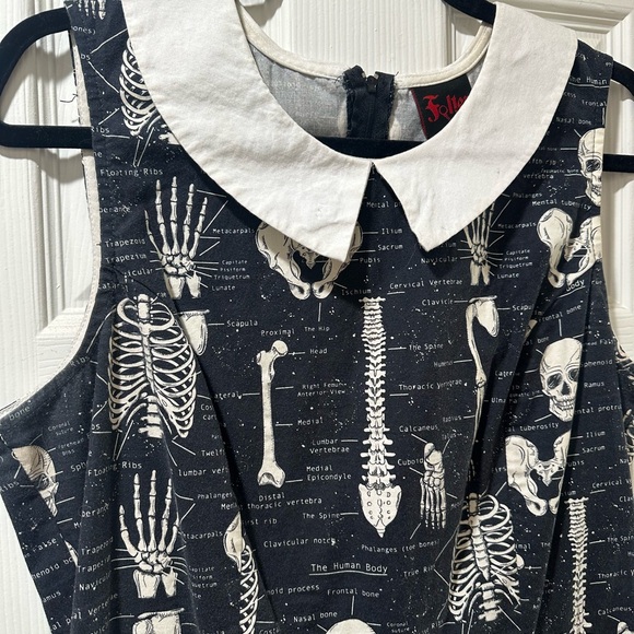 Glow in the Dark Skeleton Anatomy Print Dress - Picture 2 of 10